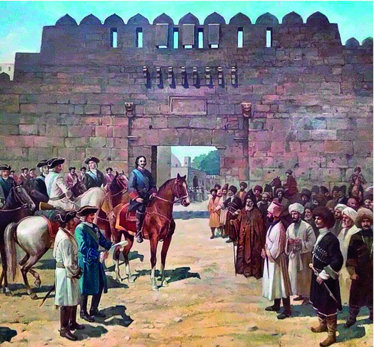 «Пётр I у стен Дербента, 1722 год» Художники Мурад и Мухтар Камбулатовы.jpg