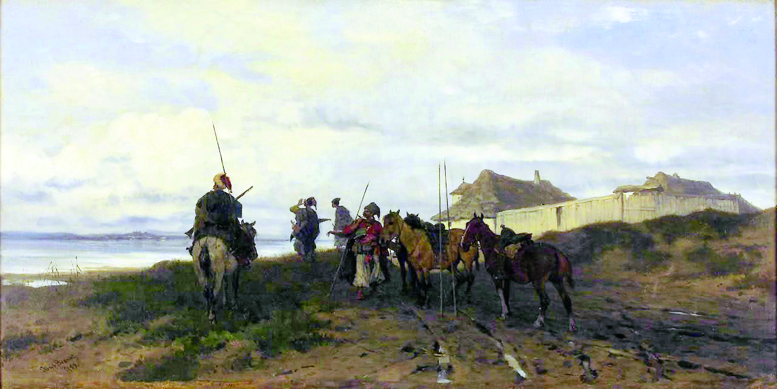 Казачья разведка.Художник Ю. Брандт, 1876 г.jpg