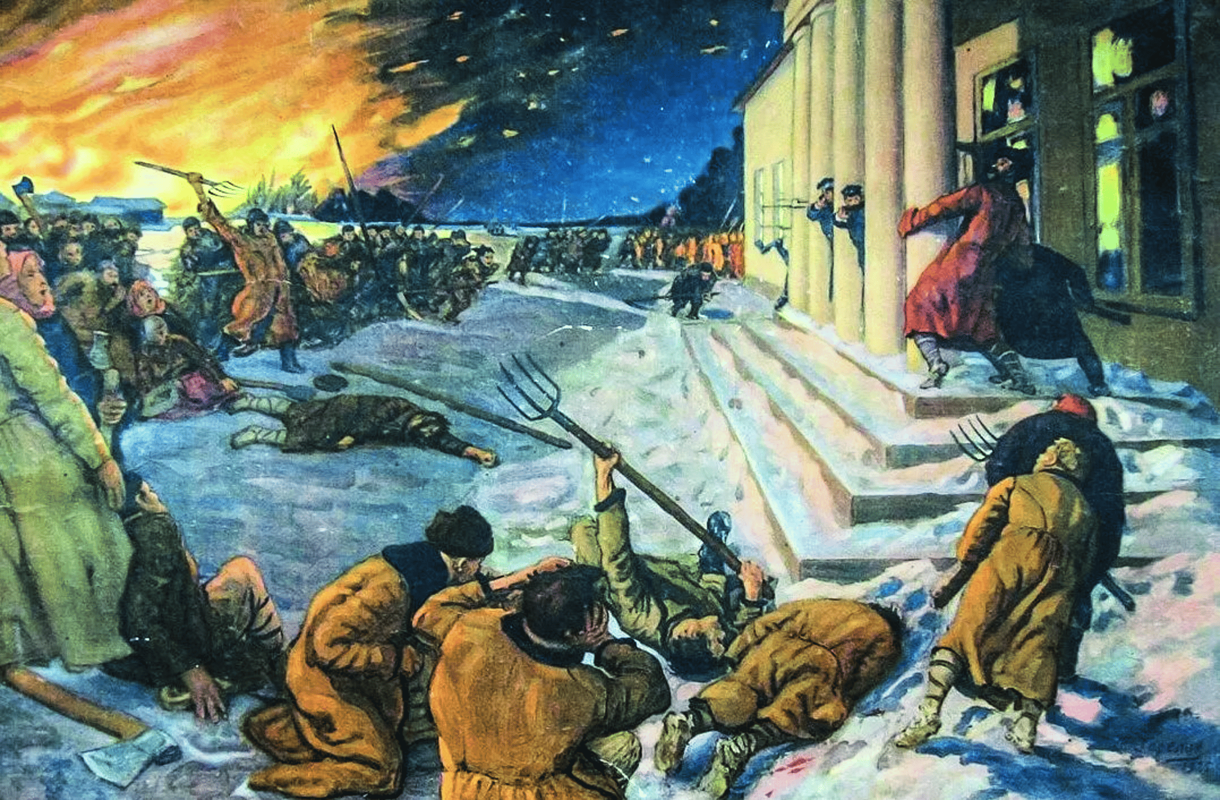 Разгром помещичьей усадьбы в 1905 году. ГН Горелов, 1925.png