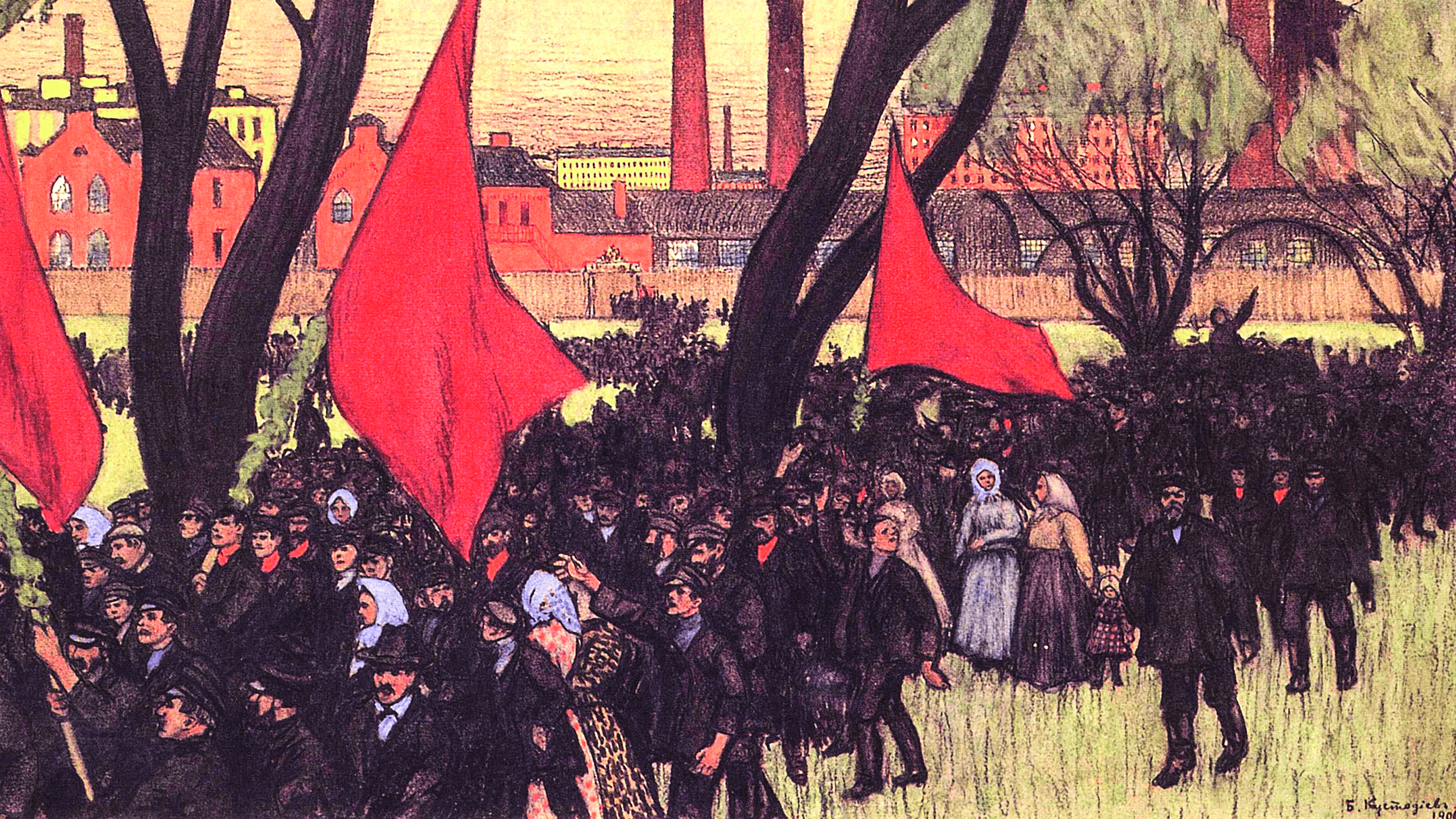 Kustodiev первомайская демонстрация.png