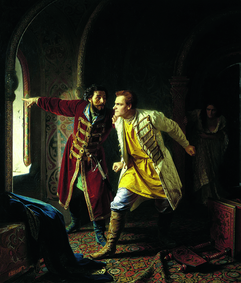 &laquo;Последние минуты жизни Лжедмитрия I&raquo;, картина Карла Венига, 1879 год.png